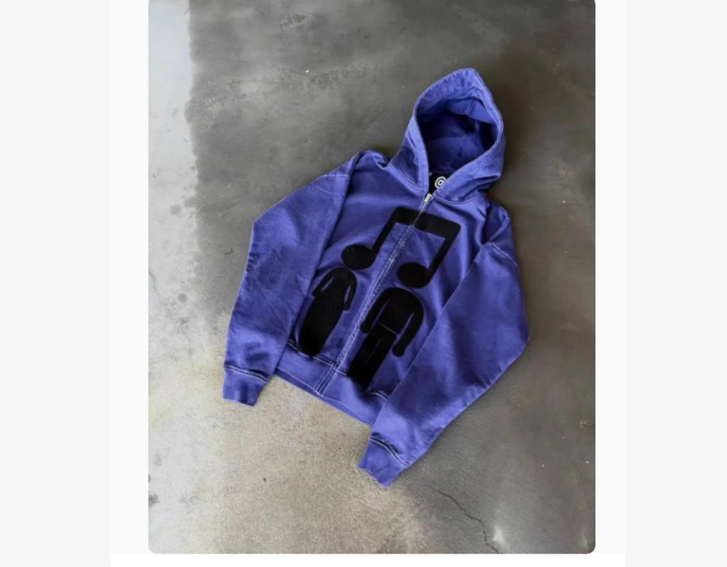 Pullover mit Reißverschluss Musiker Aufdruck Hoodie Frühling und Herbst Pullover Lockere Paarkleidung Jacke