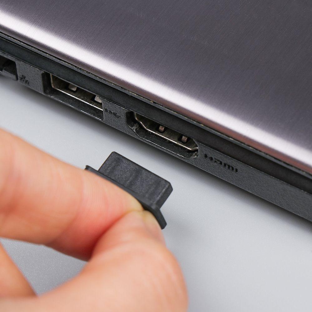 10pcs Durable Wear-resistant Jack Interface HDMI Female Port Silicone Stopper Dustproof Cover Anti Dust Plug