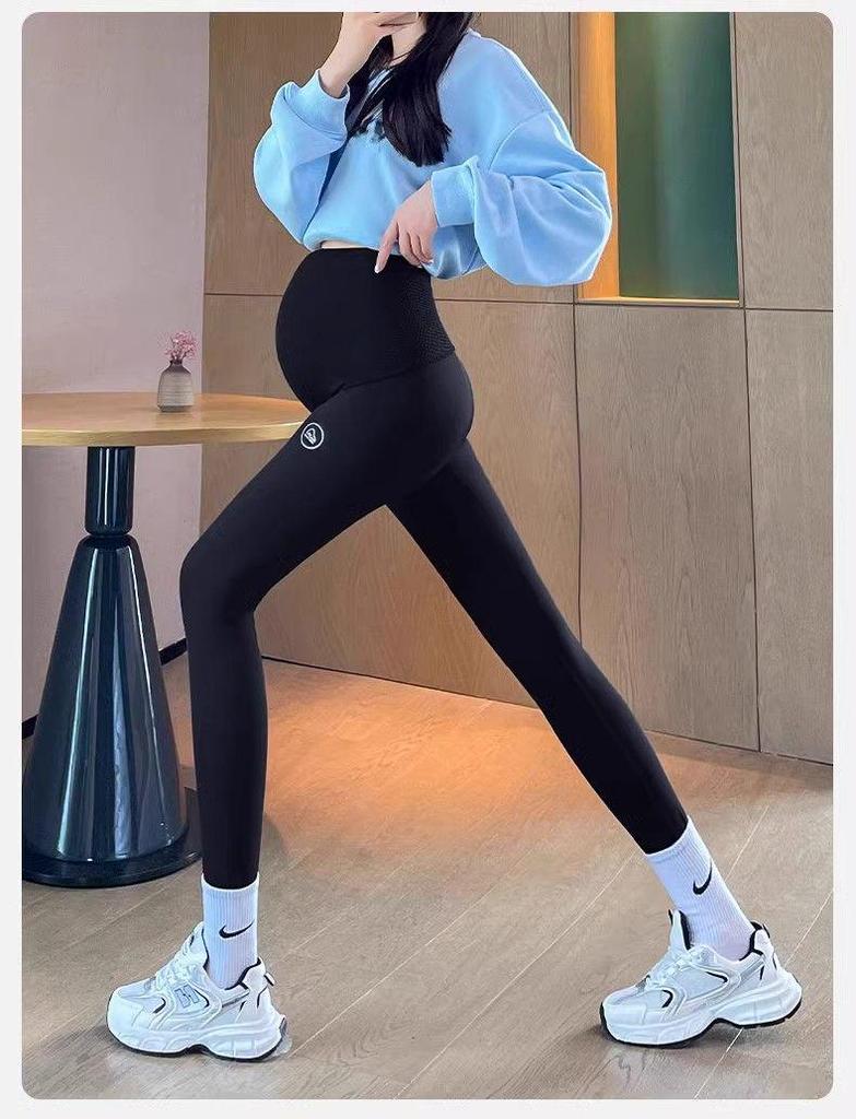 Maternity Shark Skin Fleece Pants: Non-constricting Spring/Autumn Yoga Base Layer, Plus Size & Petite