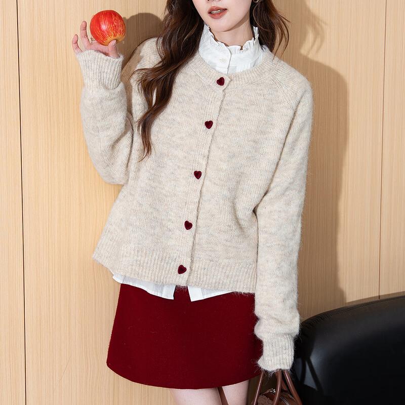 

TonLion Women s Color Block Button Knit Cardigan L