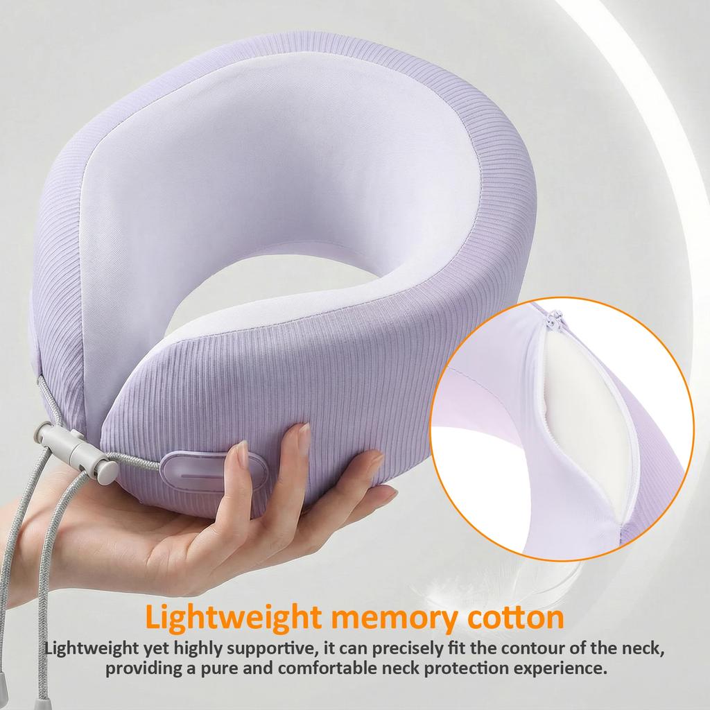 New Travel Neck Pillow Ergonomic Memory Foam Airplane Neck Pillow with Portable Storage Bag Adjustable Soft Noon Break Pillows