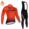 Winter Cycling Jersey Set 2025 Men's Long Sleeve Mountain Bike Cycling Clothing Fleece Warm MTB Bicycle Clothes Wear Suit