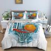 Juegos de Cama de Baloncesto del Norte de Europa Textil para el Hogar Patrón de Pelota Funda Nórdica Funda de Almohada Ropa de Cama Tamaño Individual/Queen/King