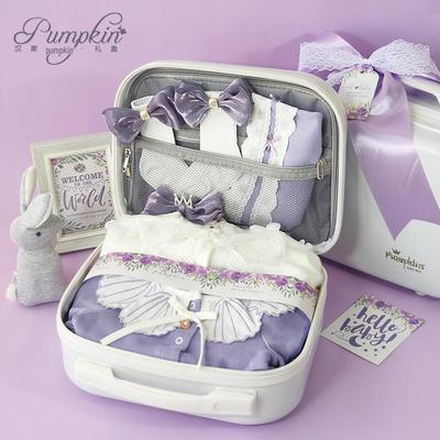 Little Princess Baby Gift Box: Pure Cotton Purple Set for Newborn Girls