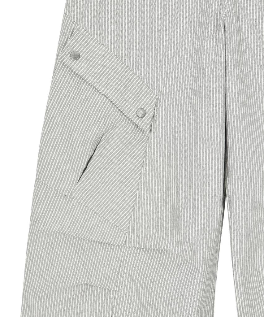 Dandel Dd Reverse Stripe Pin-Tuck Cargo Pants (Grey)