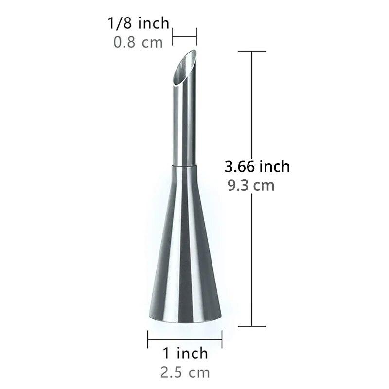 1PC 304 Stainless Steel Cream Piping Tip Pointed Choux Pastry Tip DIY Home Baking Tool, Cake Cream Piping Tip Bakery Accessories