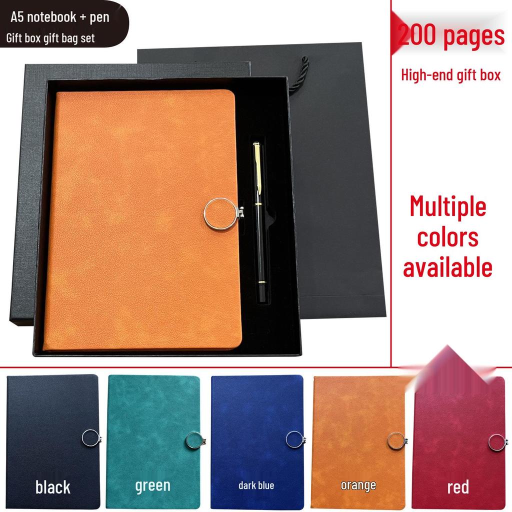 Korean Style Leather Cover Creative Diary Notebooks - Set of 5