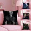 L-Leon K-Kennedy Cushion Cover Plush Fabric Soft Double-Sided Printed Sofa Warm Winter Home Gift Pillow Cover