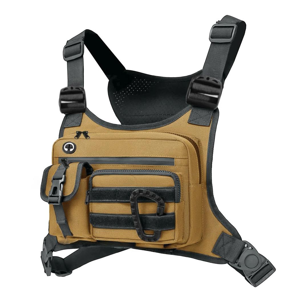 Outdoor Vest Multi-Functional Waterproof Wear-resistant Backpack Men's Chest Bag for Hunting Fishing Camping