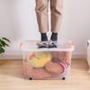 Transparent Plastic Storage Bin with Handle