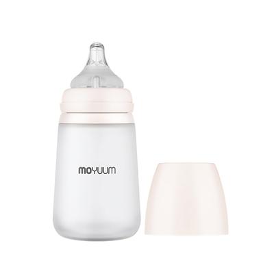 MOYUUM Silicone Baby Bottle, 260ml, for Ages 3 Months and Up, Wide Neck, Round Hole, 2025 Model