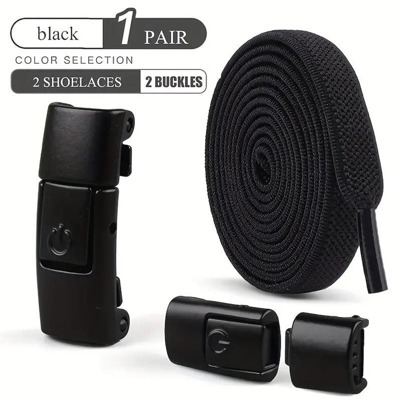 1 pair of shoelace free-tie switch fixing buckle free-tie elastic shoelace buckle