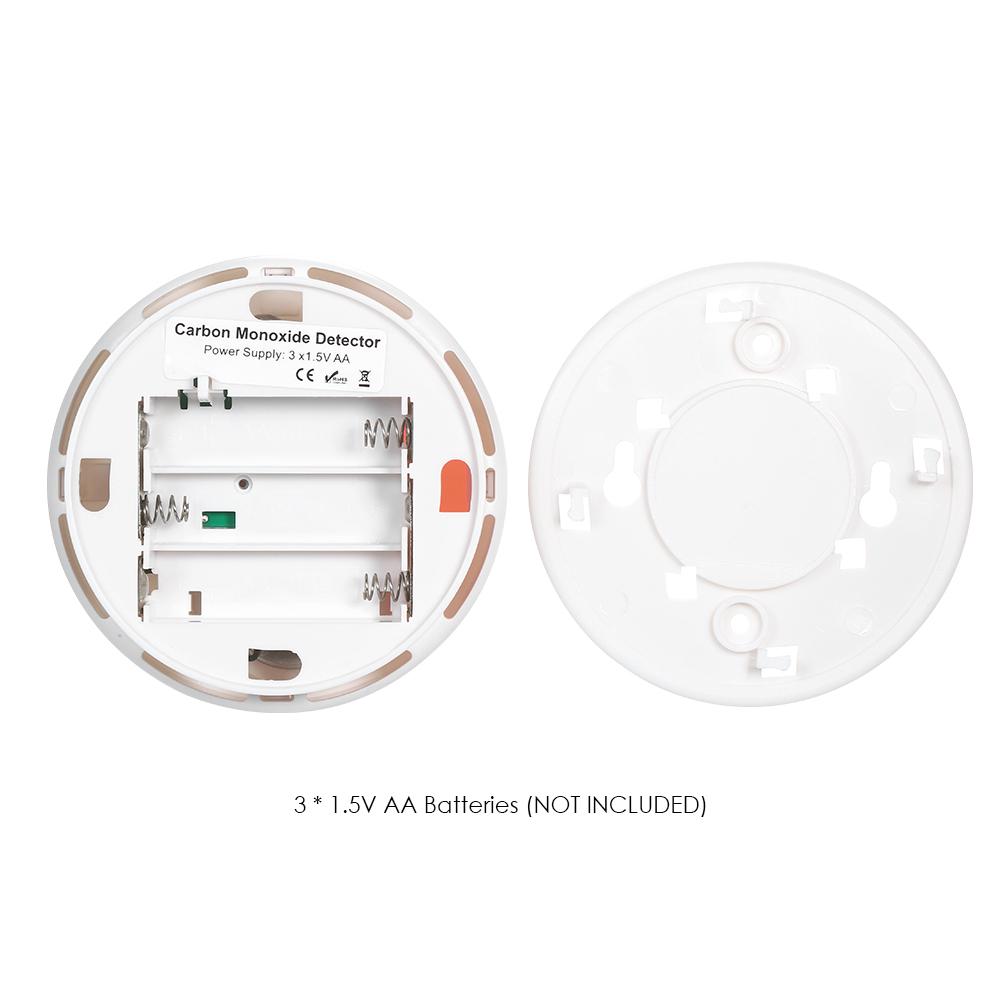 Carbon Monoxide Detector Alarm LCD Display Peak Memory Battery Operated Not Hardwired CO Detector Alarms Sensor