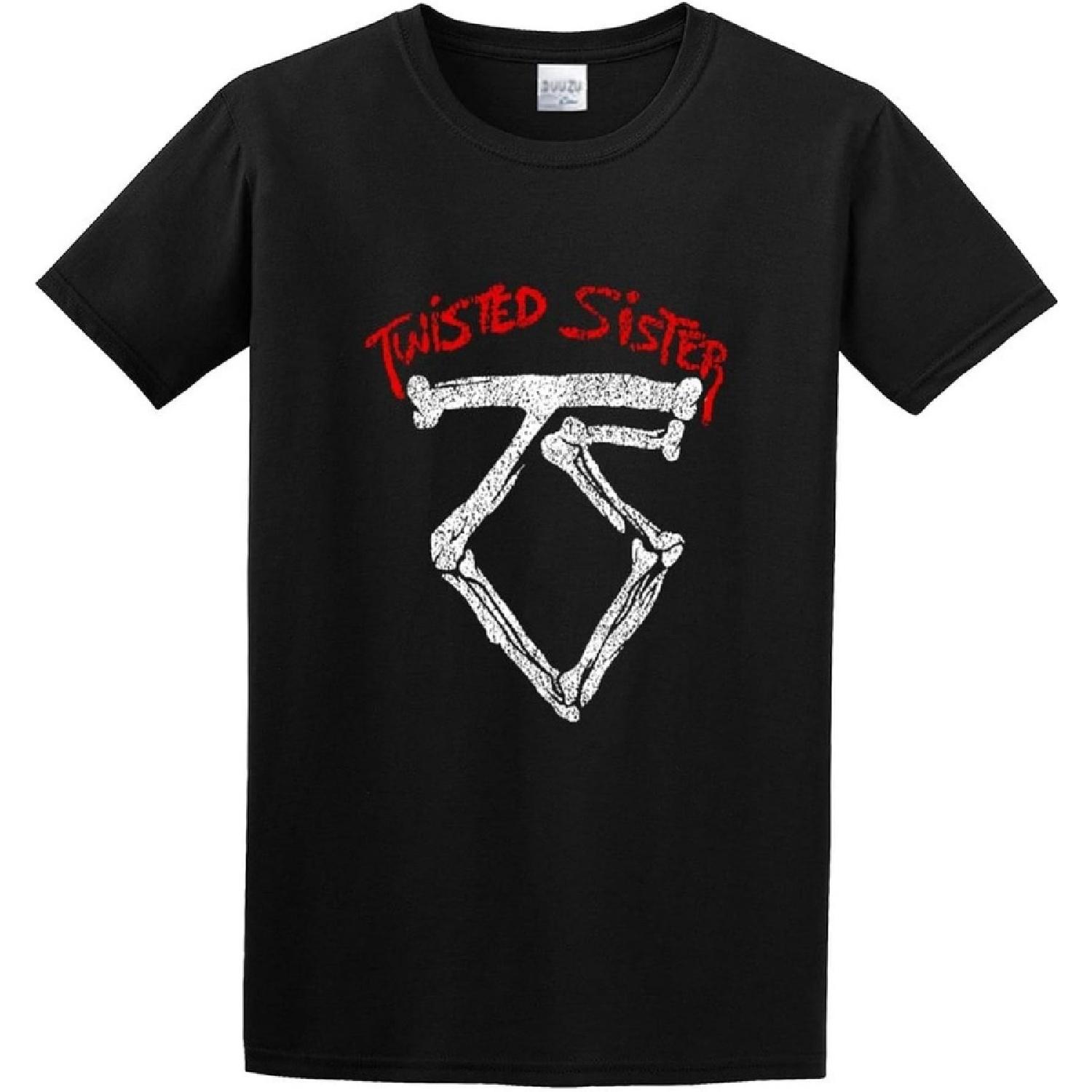 

YIJUJIA Twisted Sister Logo Us Retro Unisex 100% Cotton Short-Sleeve T-Shirts Black XXXXXL різнокольоровий