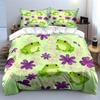 Frog Floral Three-Piece Set Soft Comfortable Duvet Cover Bedding Set Included 1*Duvet Cover & 2*Pillowcases, Gift