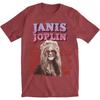 Men's Janis Joplin Rose Colored Glasses Slim Fit T-Shirt Mens Womens Tees Top Heather Burgundy