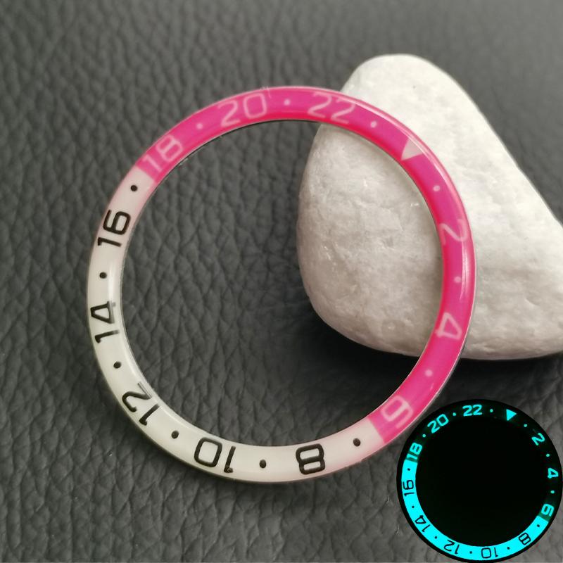 38mmx31.5mm Blue Luminous Resin Watch Bezel Insert Fits SKX007 SKX009 SRPD Watch Cases NH35 NH36 Movement Watch Bezel Parts2027