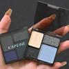 4 barvy Punk Smokey Matte Glitter Eyeshadow Dlouhotrvající třpytivé oční stíny Paletka make-upu Cool Toned Black Blue Eye Pigment