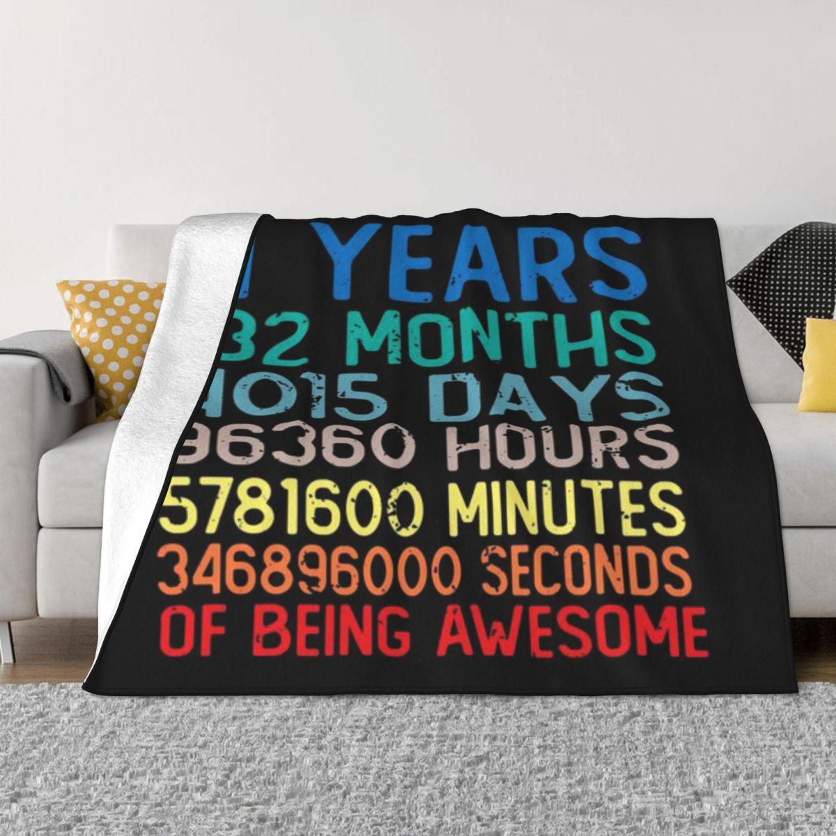 11 Years Old Of Being Awesome Custom Home Decor An Ultra-Soft Micro Fleece Blanket 30x40in