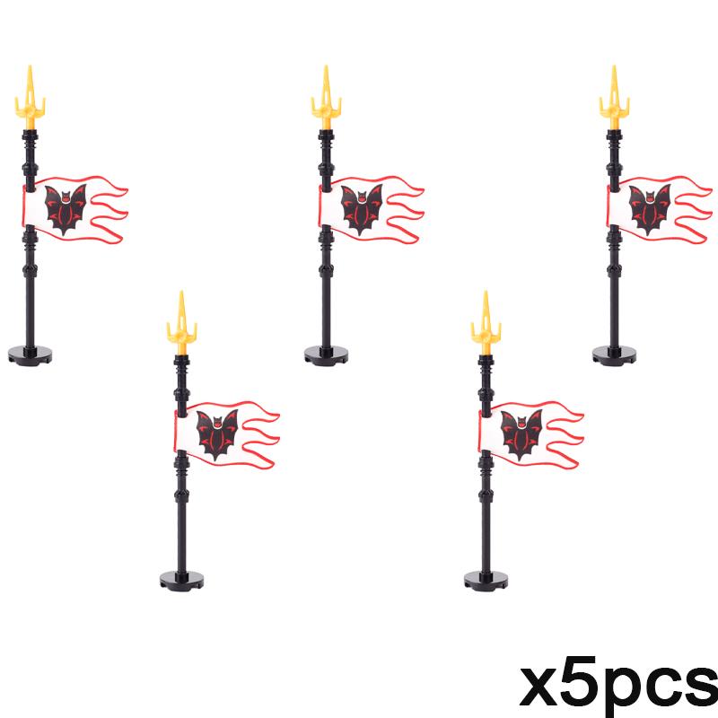 MOC Mittelalterliche Flagge Burg Serie Bausteine Figuren Zubehör Löwe Adler Altes Rom Burg Ritter Umhang Steine Spielzeug Geschenk