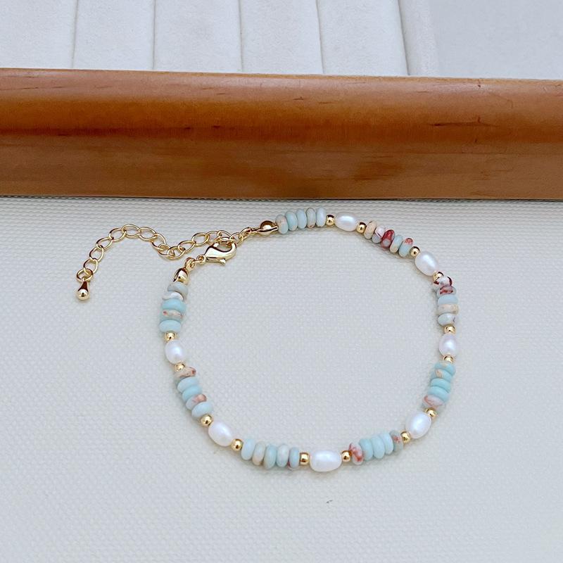 Elegant Freshwater Pearl & Shoushan Stone Beaded Necklace Bracelet Set