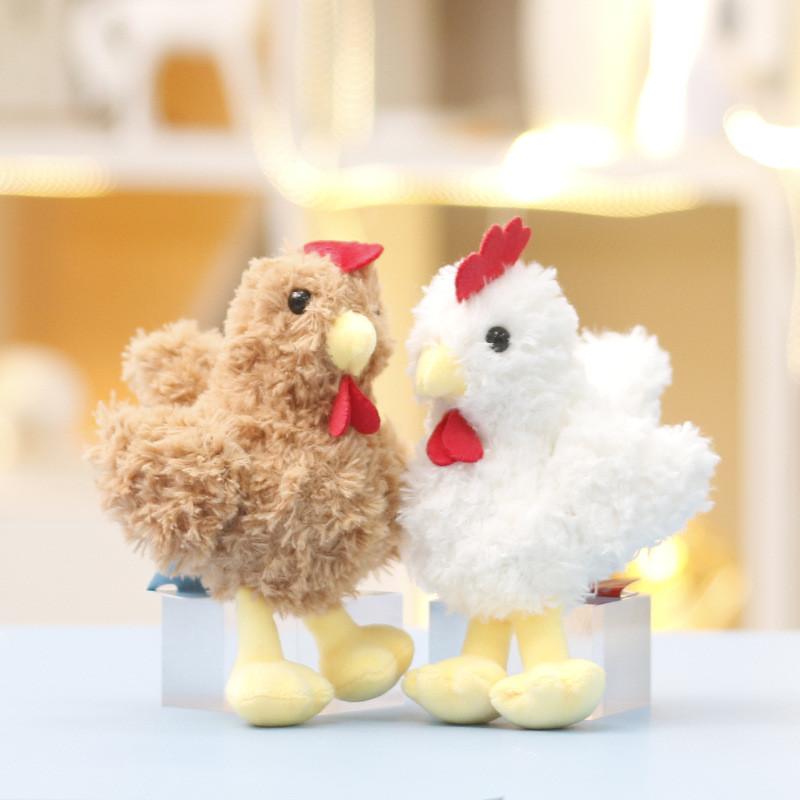 Cute Chicken Plush Toy With Keychain For Bag Decoration And Gift