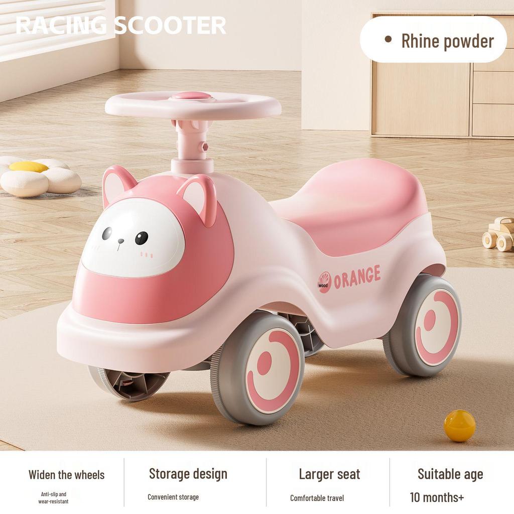 New Four-Wheel Kids Ride-On Scooter for Boys & Girls, Ages 1-3, Anti-Rollover Design