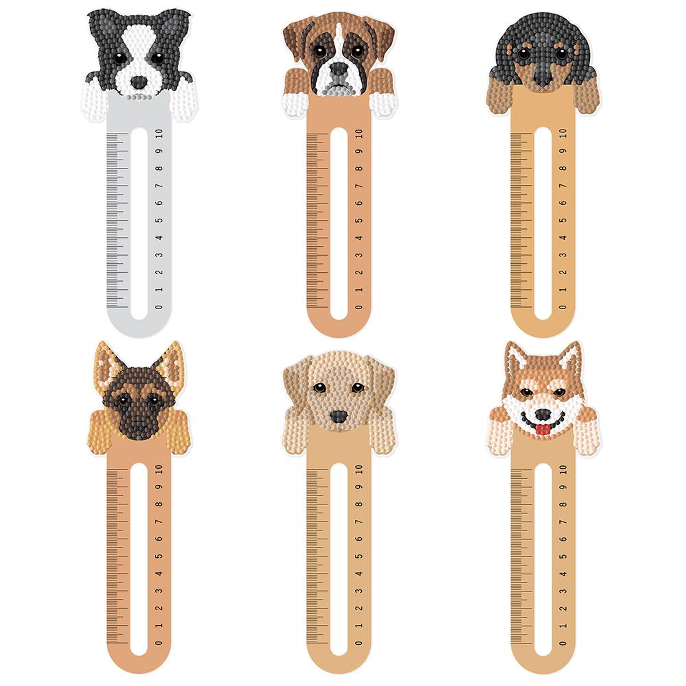 

6Pcs PET Cute Cartoon Animals Diamond Bookmark Art Project Diamond Painting Bookmark Making Kit for Reading Day Gift
