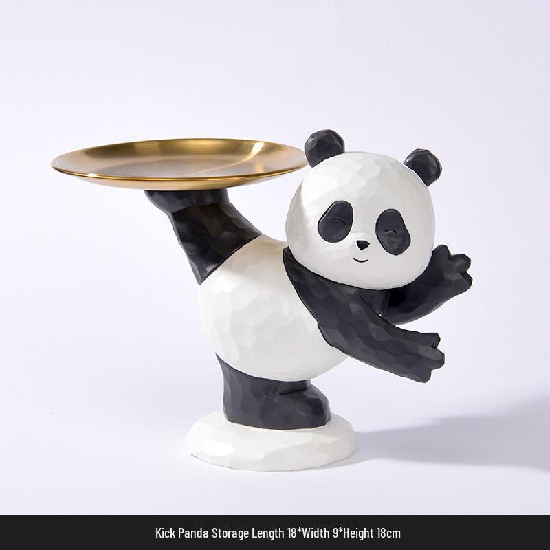 

Піднос для ключів Панда: Нові прикраси для дому для ганку, вітальні, настільного декору, подарунок на новосілля 2235-5 Kick Panda Storage