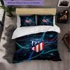 Set Lenzuola Atletico Madrid Modello 3 Pezzi Morbida Copripiumino in Microfibra con Federe per Camera da Letto
