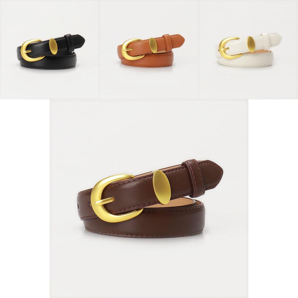 Elegant Womens Designer Leather Belt For Jeans With Metal Pin Closure And Versatile Style For Daily Use