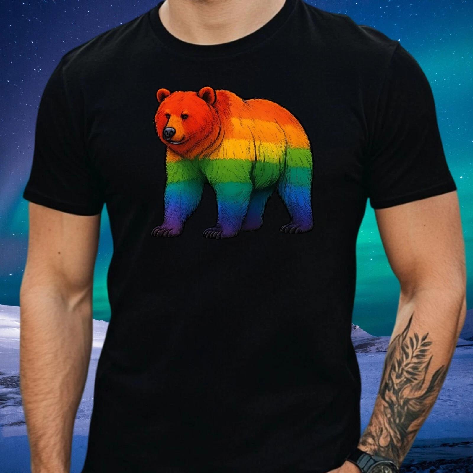 T-Shirt Herren Stolzer Grizzlybär Motiv Baumwolle Größe S bis 5XL L
