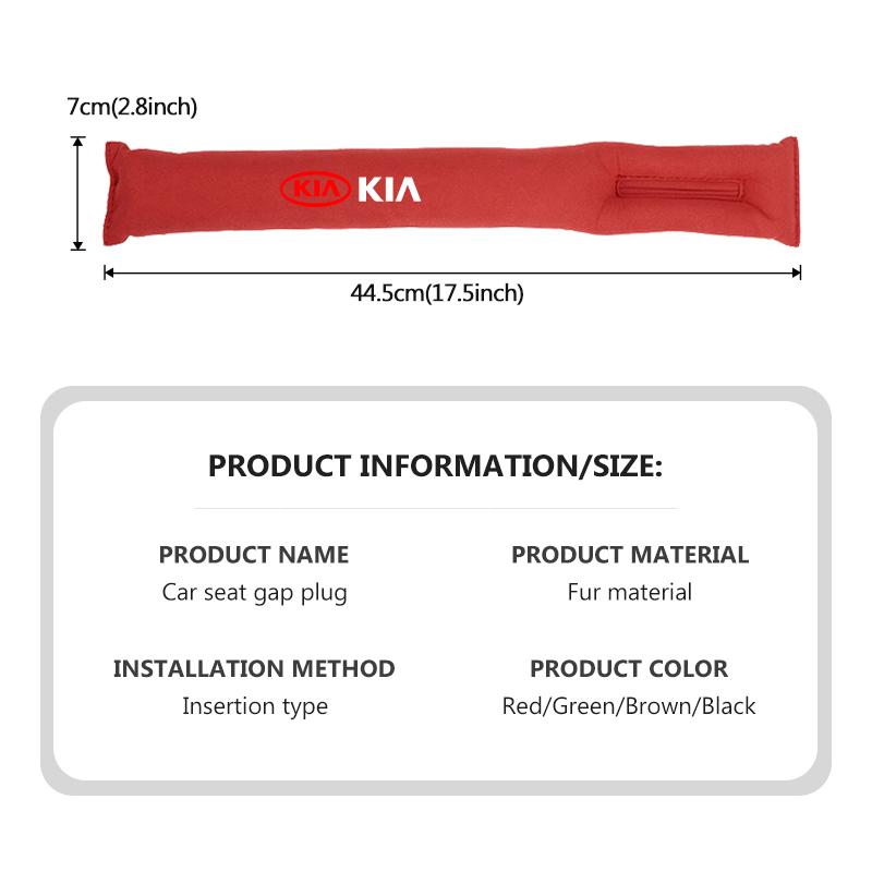 AANV1 For KIA Car Seat Gap Filler Plug Gap Leak Proof Strip Auto Accessories Sorento Stinger Soul Spectra Niro Cadenza Sephia
