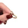 Red New Year Rhinestone Plaid Index Finger Ring - Retro & Sweet Fashion for Women
