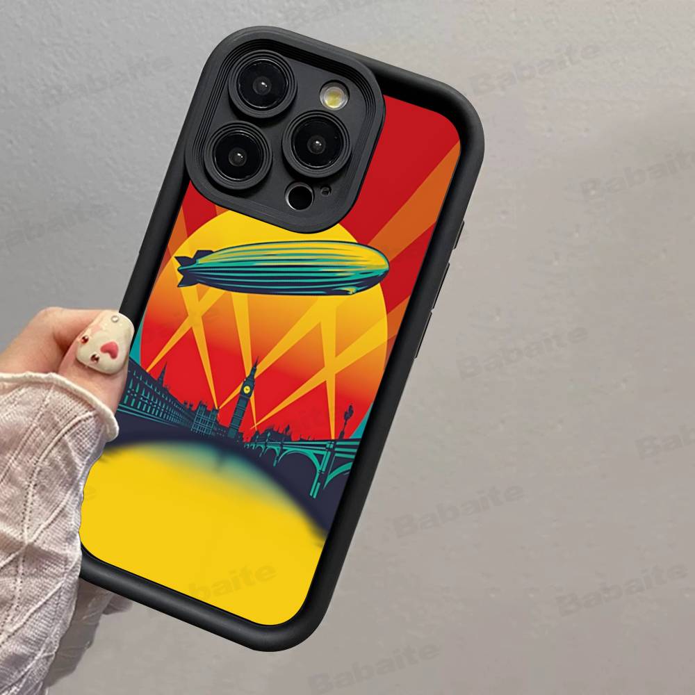 Rock L-Led Vintage Band Z-Zeppelin Phone Case For IPhone 17 16 15 14 13 12 11 Pro Max 16E Plus INS Soft Cover