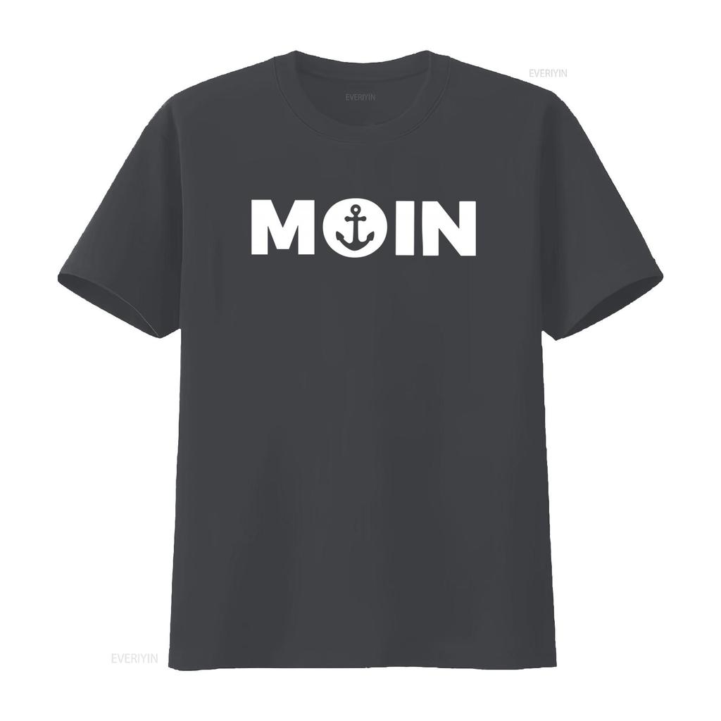 Stilvolles Herren Moin Ankerprint T-Shirt von Moonworks Perfekt für nautische Liebhaber vintage gewaschen Vielseitige Designerkleidung