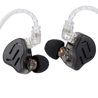 KZ ZAX (7BA+1DD) Hybrid HiFi Earphones, Made In China with 10mm PEK Dynamic Drivers and 7 Original Balanced Armature Drivers (No Mic, Black)