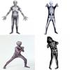 Costume da Scheletro per Bambini Tuta con Tessuto in Seta di Latte per Feste Cosplay