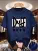 Summer Luxury Casual Brand Letterprinted Shortsleeved Unisexs Fashion Design Roundneck Halfsleeve Tshirt