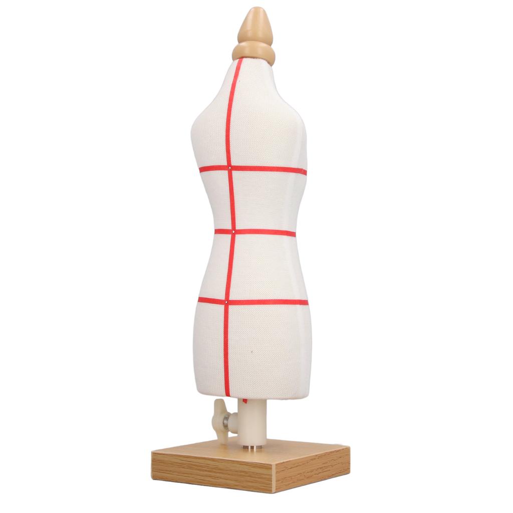 Dukkekropp 12,2 tommer Lerret Klær Søm Mannequin Bordplate Utstilling Klesstativ med