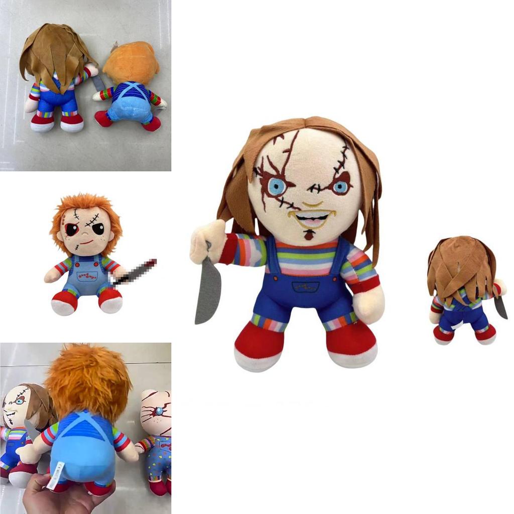 Entzückende Chucky Plüschpuppe Kürbisdesign für Halloween Kreative Dekoration und Geschenke