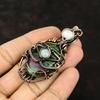 Evil Eye Ruby Zoisite Copper Wire Wrapped Pendant Gemstone Copper Jewelry Rainbow Moonstone Handmade Women Jewelry Evil Eye Jewelry For Gift