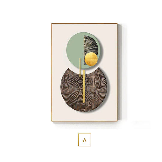 

Минималистичные геометрические круги, абстрактные настенные художественные принты на холсте, современные картины для роскошной гостиной, столовой, отеля, офиса, декор 21x30cm No Framed