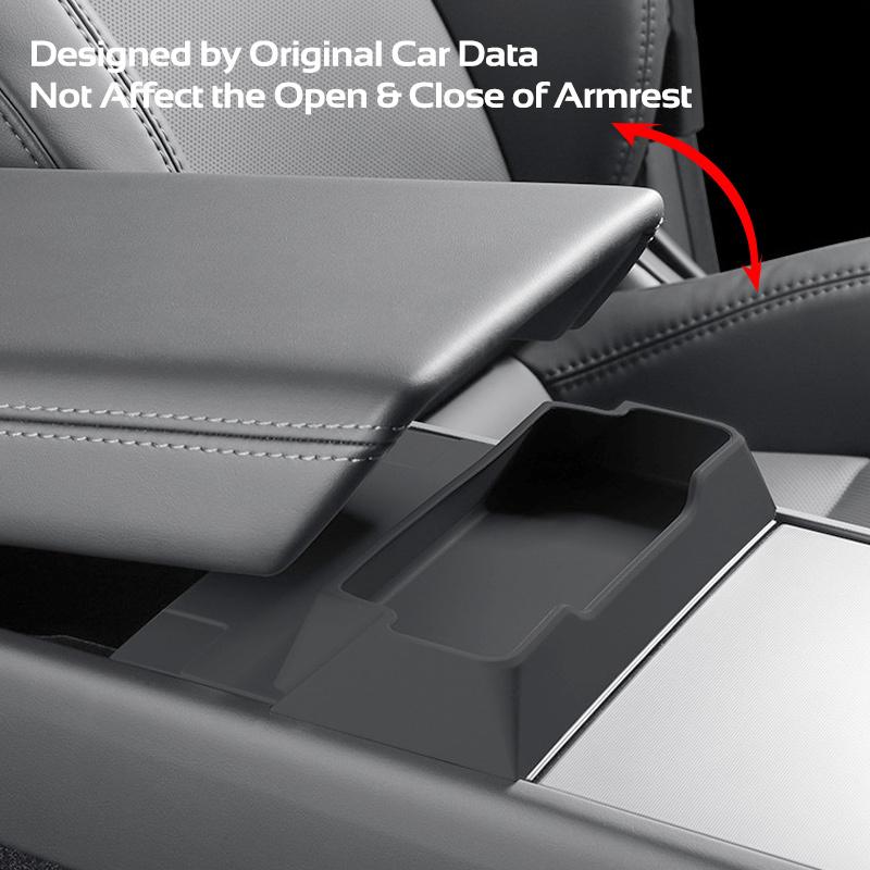For Tesla Model 3 Highland 2024 Y Juniper 2025-2026 Armrest Glasses Holder Center Console Storage Box Tray Organizer Accessories