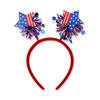 4th of July Headband Independence Day Hair Accessories Patriotic Party Hair Supplies USA Flag Star Design Blue Red Ribbon Stars Hair Decoration Cute