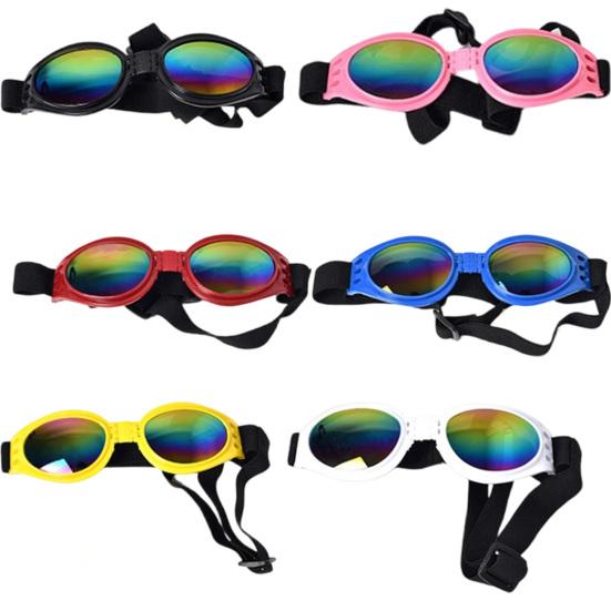 Skládací sluneční brýle pro mazlíčky Psí sluneční brýle s nastavitelným popruhem Ochrana proti UV záření Brýle pro mazlíčky Větruodolné brýle pro malé a střední psy a kočky