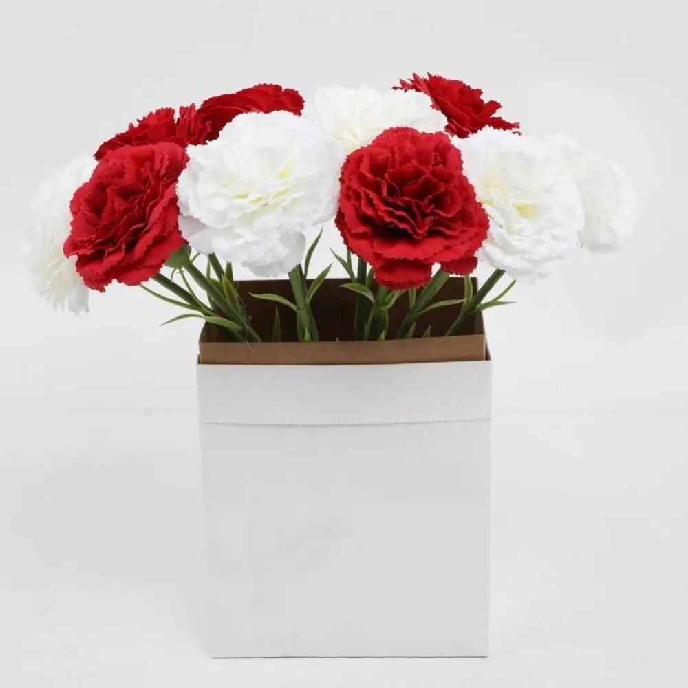 1pc Silk Artificial Carnation Flowers DIY Floral Realistic Simulation Flowers Soft Artificial Flowers Mother's Day Gift