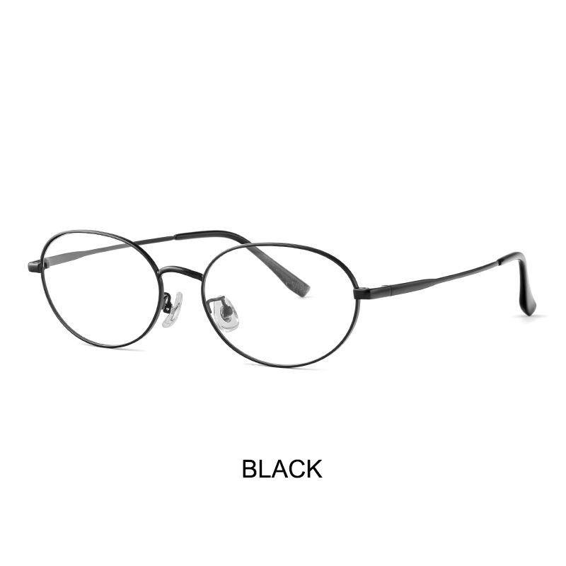 

Luxury Korean-Style Titanium Glasses Frame Women s Fashion Oval Eyeglasses Ultra-Lightweight Fresh and Sweet-Looking Eyewear чорний