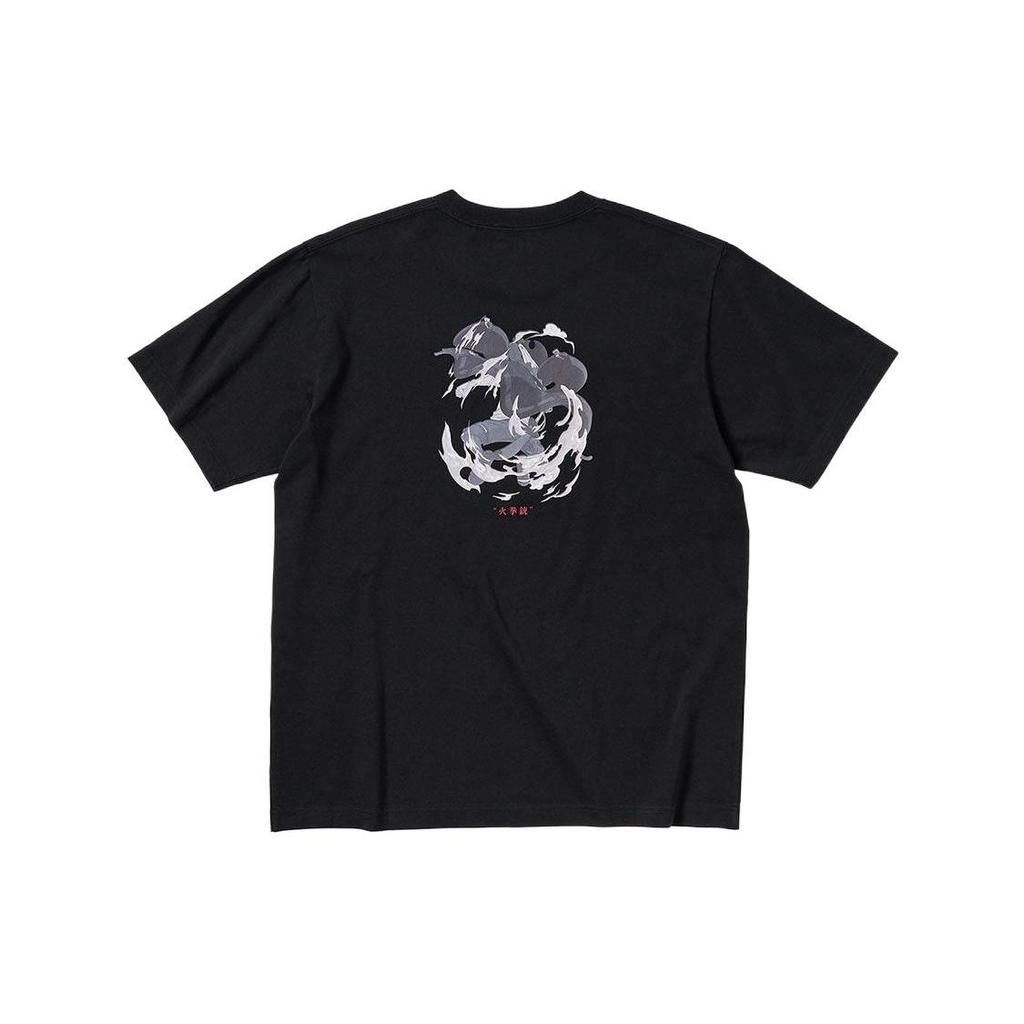 Uniqlo X One Piece Film Red Luffy Print Crew Neck T-Shirt Men Tops Black 453662-09