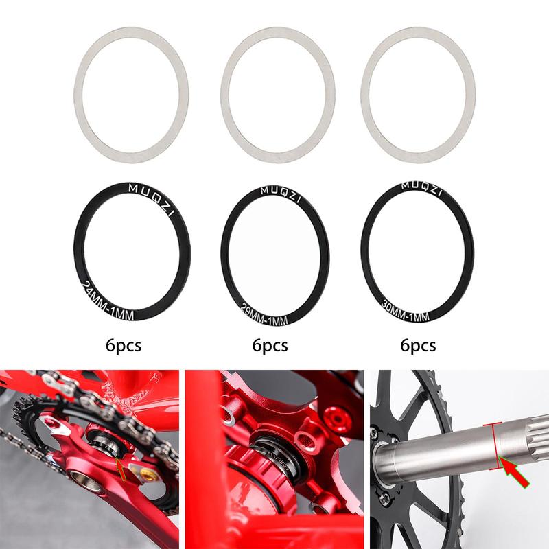 Crankset Bottom Spacer 6x Crank Crankset Bottom Spacer Washers mm 29mm 30mm Bike Bottom Bracket Set for BB86/91/92/PF30/BB30